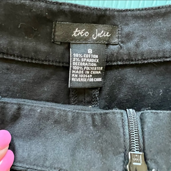 Skort Treo Jolie Size 8 Black Rick Rack - Picture 2 of 5